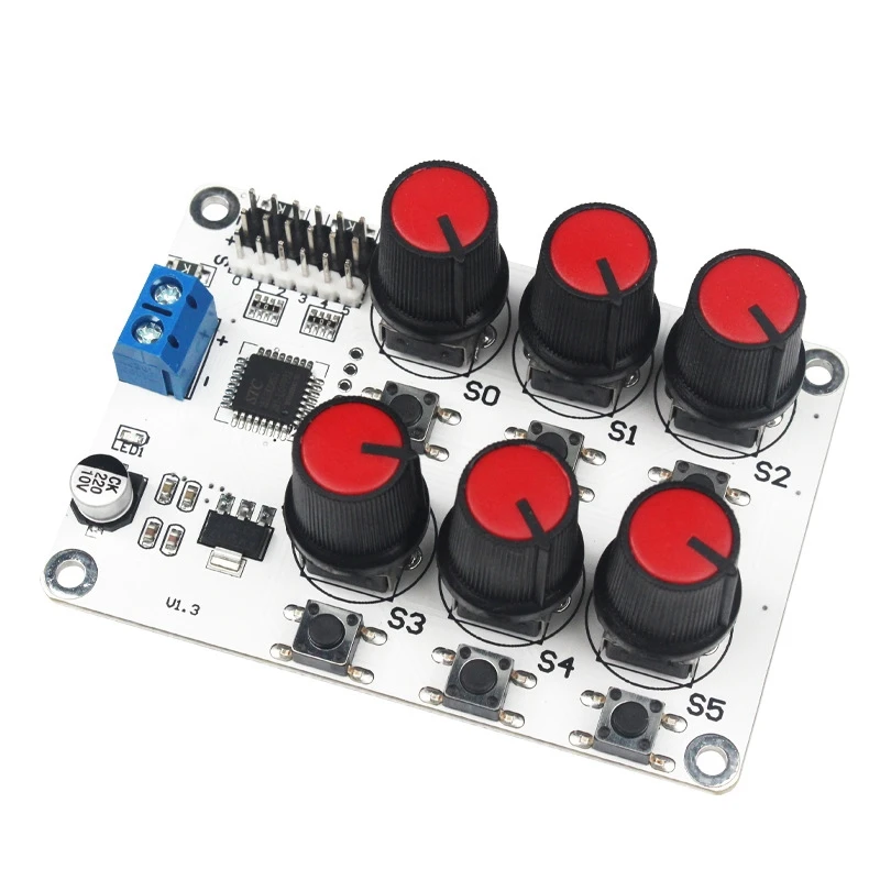 Rotary Knob Servo Driver 6 Channel/Way Controller Board Overcurrent Protection Servo Tester For Arduino DIY Robot Part
Rotary Knob Servo Driver 6 Channel/Way Controller Board Overcurrent Protection Servo Tester For Arduino DIY Robot Part