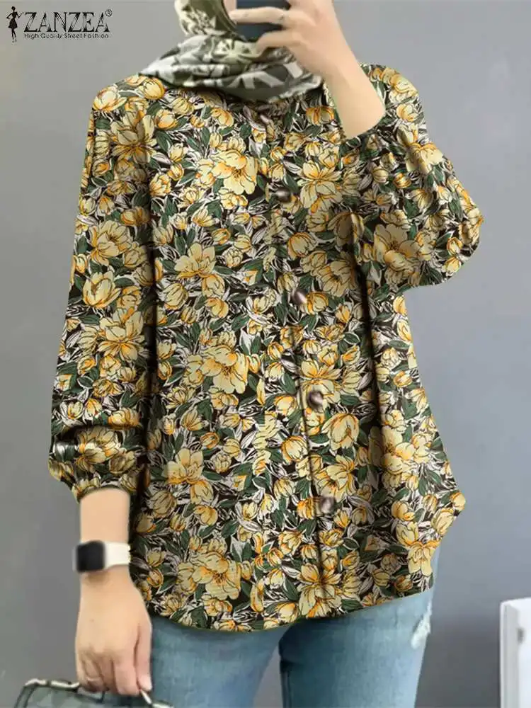 ZANZEA Bohemian Long Sleeve Printed Shirt Vintage Ramadan Turkey Muslim Blusas Loose Tunic Tops Mujer Summer Women Floral Blouse
ZANZEA Bohemian Long Sleeve Printed Shirt Vintage Ramadan Turkey Muslim Blusas Loose Tunic Tops Mujer Summer Women Floral Blouse