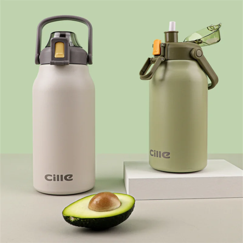 1300ml/1700ml Large Capacity Mug Stainless Steel Sports Cup Portable Vacuum Flask Insulated Tumbler With Straw Thermo Bottle
1300ml/1700ml Large Capacity Mug Stainless Steel Sports Cup Portable Vacuum Flask Insulated Tumbler With Straw Thermo Bottle