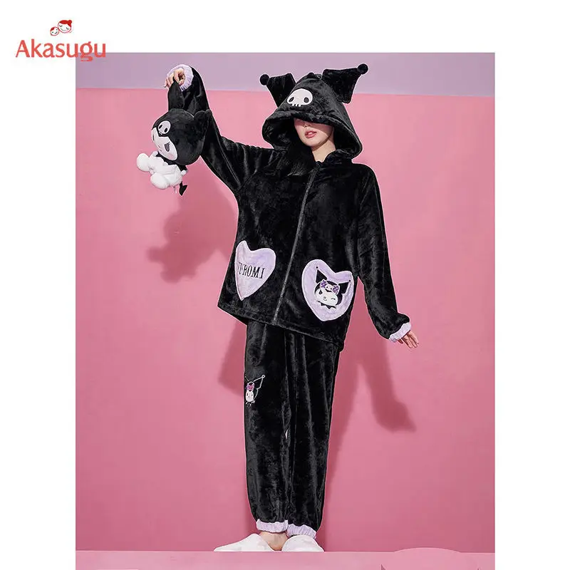 Kawaii Sanrioed аниме мультфильм Kuromi серия фланелевые пижамы костюм пижамы свободные утепленные теплые мальчики девочки фестиваль подарок
Kawaii Sanrioed аниме мультфильм Kuromi серия фланелевые пижамы костюм пижамы свободные утепленные теплые мальчики девочки фестиваль подарок