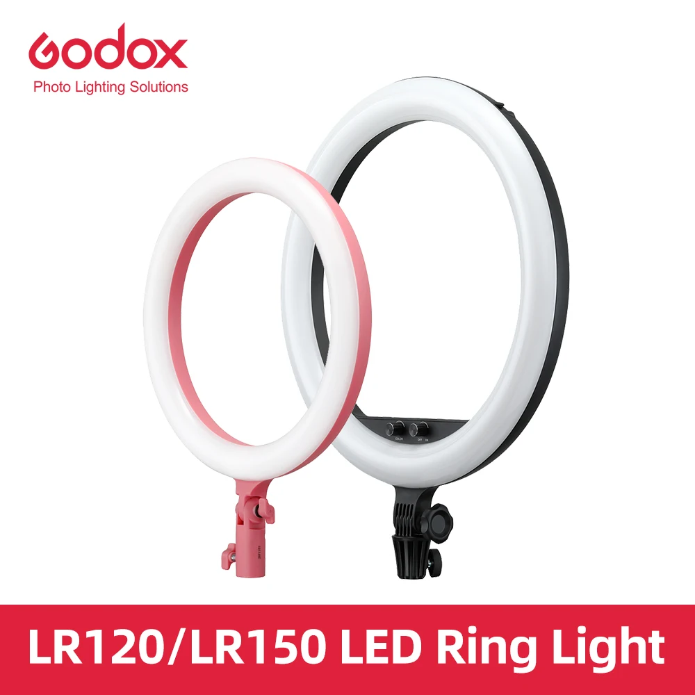 

Кольцевой светодиодный светильник Godox LR120 LR150, двухцветная кольцевая лампа 3000K-6000K, кольцевые лампы для видео YouTube, кольцевой светильник, свет...