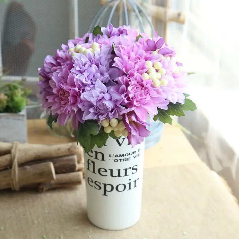 Silk flower wedding bouquet berry dahlias Artificial flowers fall vivid fake leaf wedding flower bridal bouquets decoration
Silk flower wedding bouquet berry dahlias Artificial flowers fall vivid fake leaf wedding flower bridal bouquets decoration