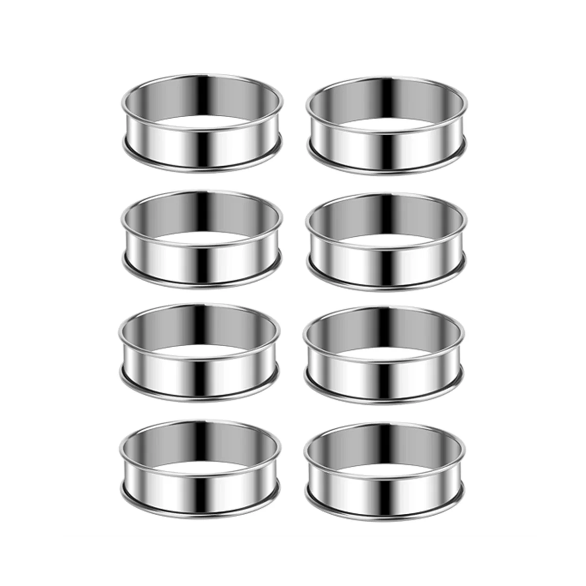 Кольца для маффинов 3,15 дюйма, кольца для маффинов из нержавеющей стали, 8 шт., кольца для маффинов в двойном рулоне, круглое кольцо для маффинов 
Кольца для маффинов 3,15 дюйма, кольца для маффинов из нержавеющей стали, 8 шт., кольца для маффинов в двойном рулоне, круглое кольцо для маффинов