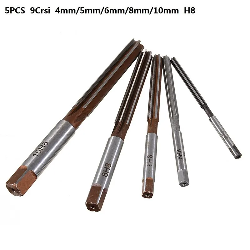 5pcs H8 Chucking Straight Shank Hand Reamers Set 6 Flutes 4mm/5mm/6mm/8mm/10mm Alloy Tool Steel Weedworking Tools
5pcs H8 Chucking Straight Shank Hand Reamers Set 6 Flutes 4mm/5mm/6mm/8mm/10mm Alloy Tool Steel Weedworking Tools