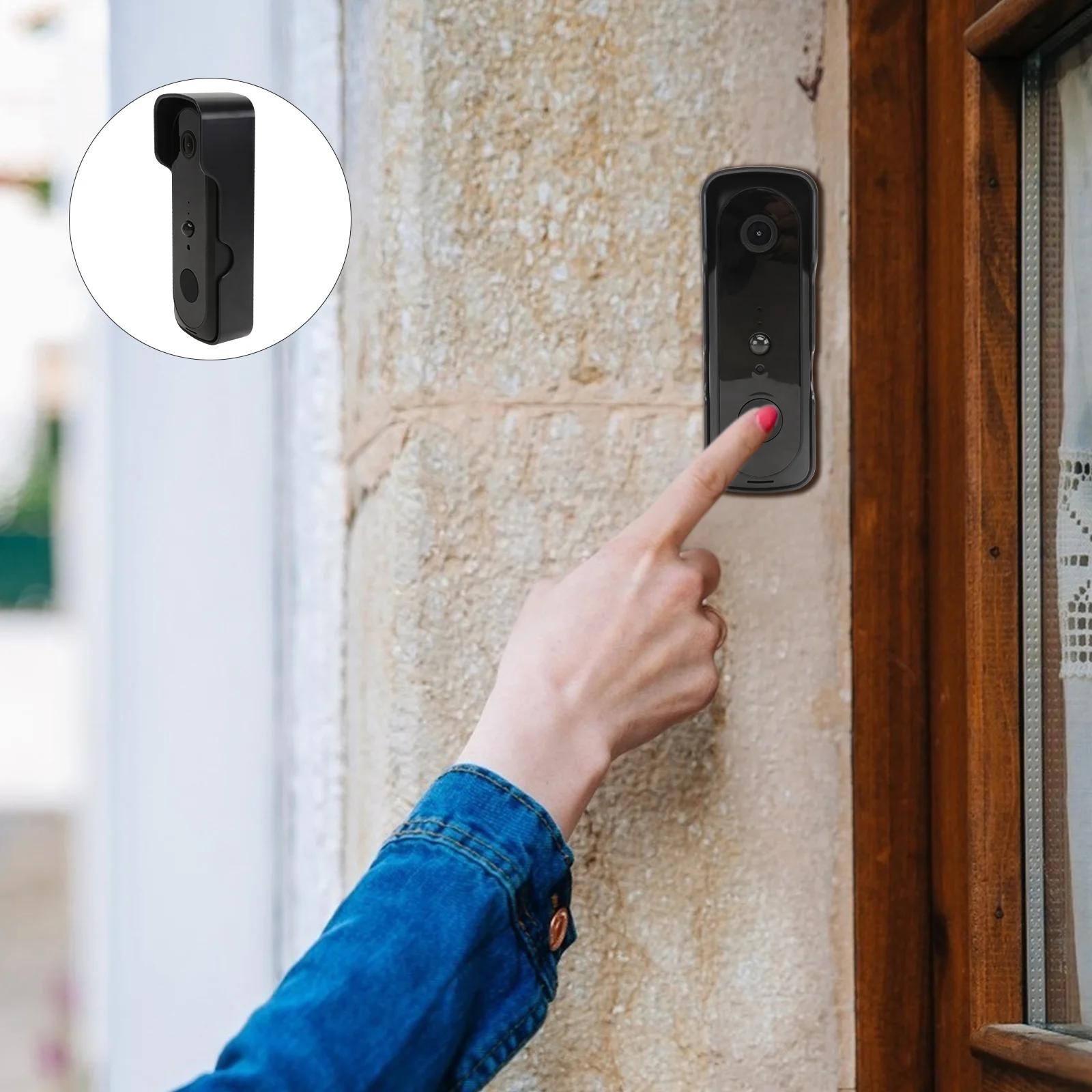 1pc Practical Safe Video Peephole Doorbell Smart Voice Intercom Doorbell for Yard
1pc Practical Safe Video Peephole Doorbell Smart Voice Intercom Doorbell for Yard