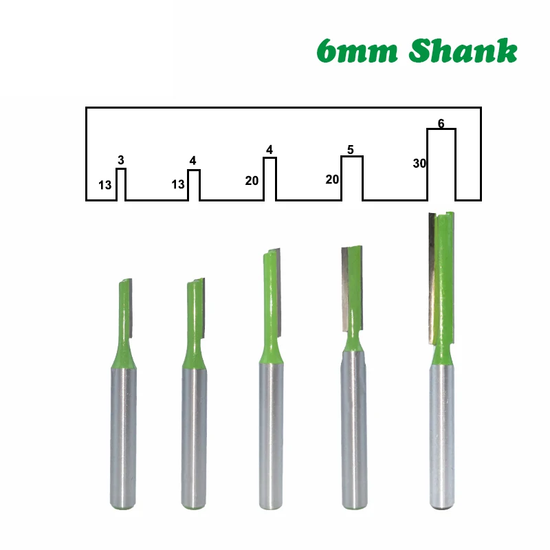 5PC/Set 6MM Shank Milling Cutter Wood Carving Single Straight Bit Double Flute Cutter Tungsten Carbide Router Bit Woodworking
5PC/Set 6MM Shank Milling Cutter Wood Carving Single Straight Bit Double Flute Cutter Tungsten Carbide Router Bit Woodworking