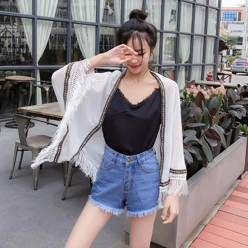 Geskeey Fashion High Quality Kimono Sunscreen Summer Seaside Holiday Coat Versatile Chiffon Cardigan Spot Delivery J110
Geskeey Fashion High Quality Kimono Sunscreen Summer Seaside Holiday Coat Versatile Chiffon Cardigan Spot Delivery J110