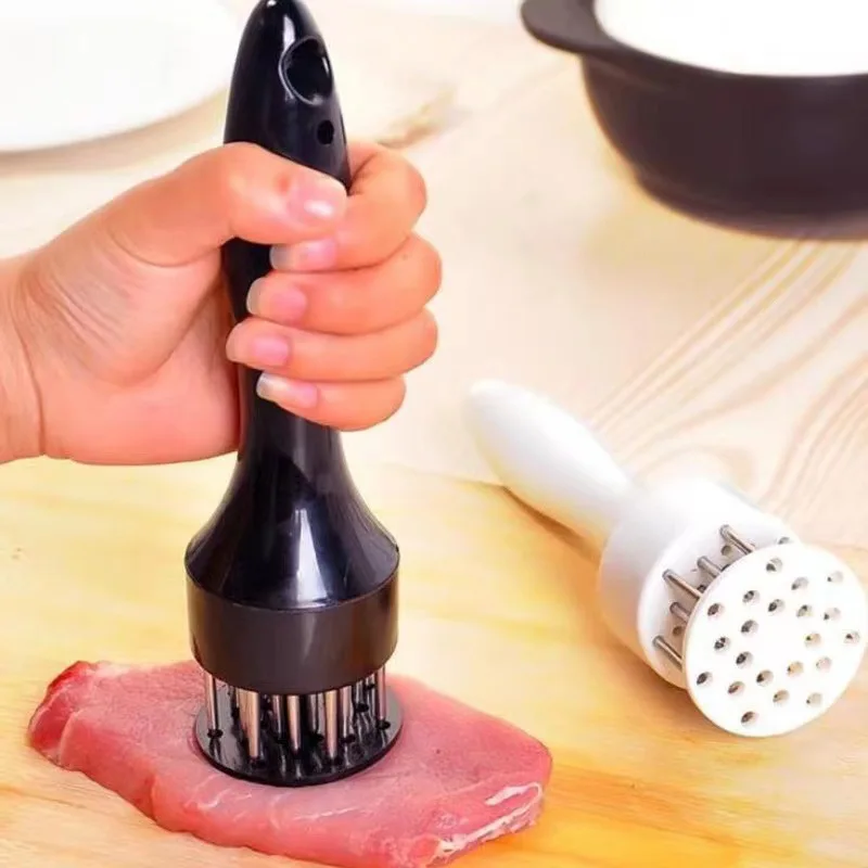 New Beef and Pork Meat Tenderizing Tool with Meat Acid Needle and Meat Hammer for Home Kitchen, Modern Black and White Design
New Beef and Pork Meat Tenderizing Tool with Meat Acid Needle and Meat Hammer for Home Kitchen, Modern Black and White Design