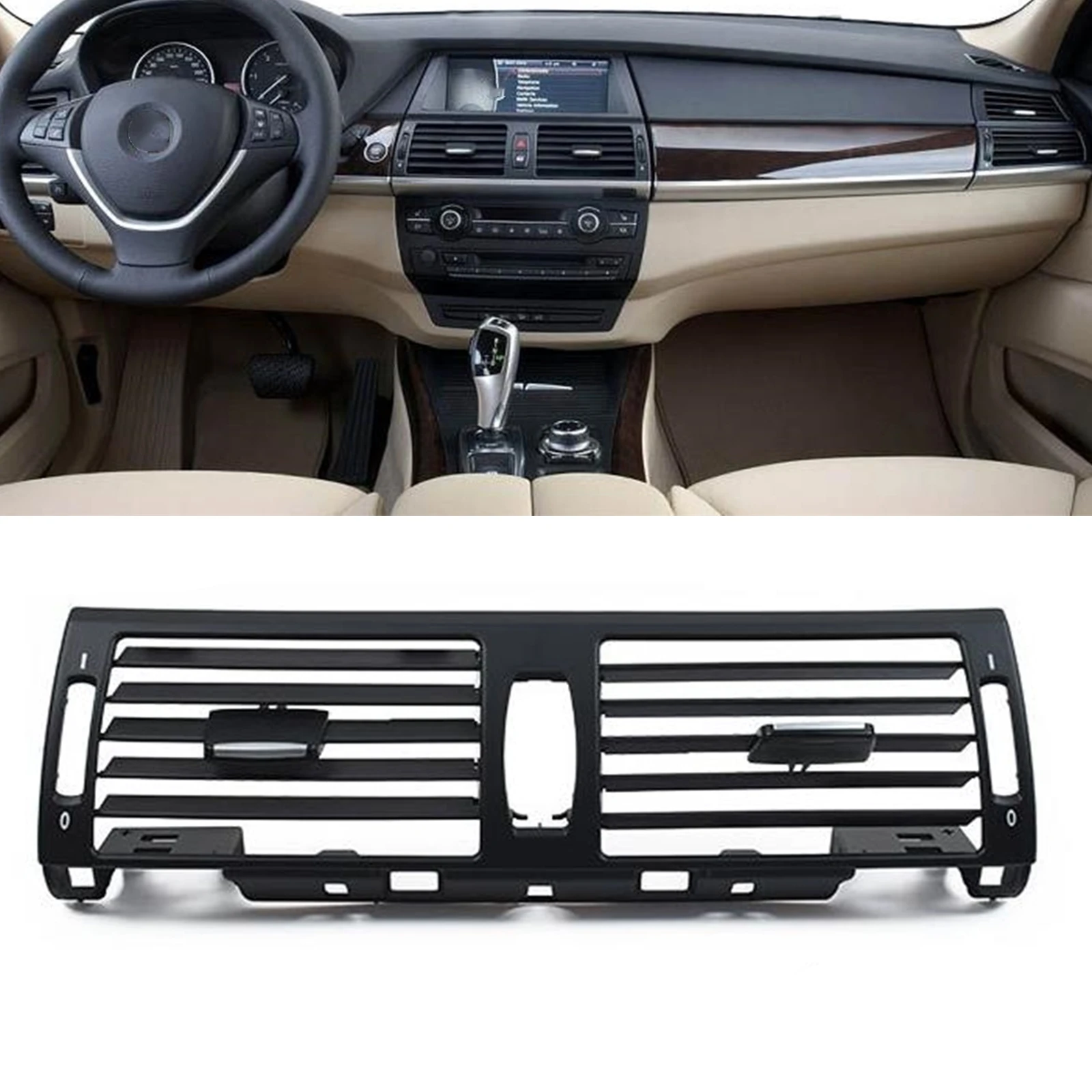 Car Front Center Air Outlet Vent Conditioning Panel Grill Cover Trim Dasnboard Grille For BMW E70 E71 X5 X6
Car Front Center Air Outlet Vent Conditioning Panel Grill Cover Trim Dasnboard Grille For BMW E70 E71 X5 X6