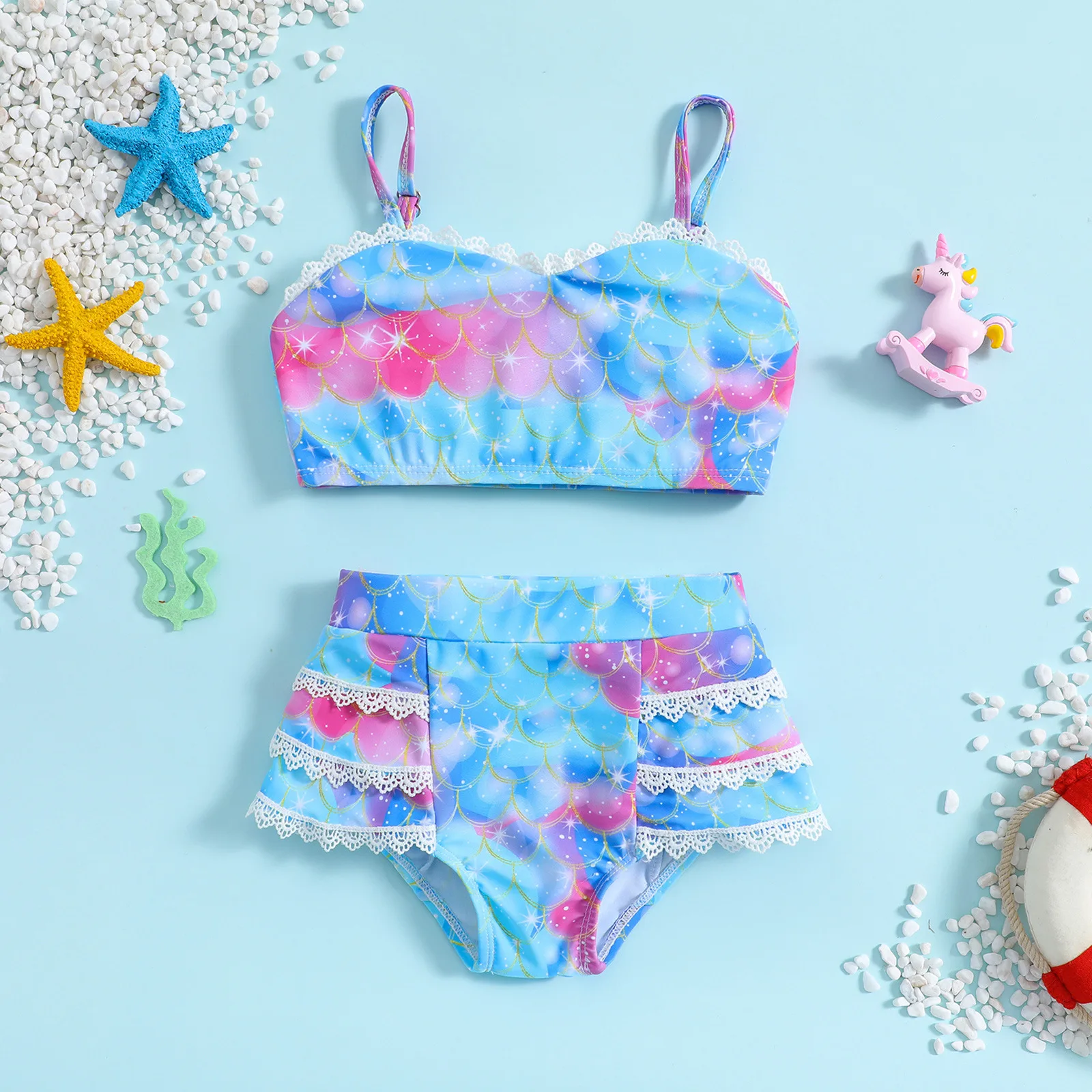 Toddler Baby Girls Swimsuit Girl Swimwear Two Pieces Girls Swimming Kids Bikini Set Lace Sling Fish Scale printing Beach Wear
Toddler Baby Girls Swimsuit Girl Swimwear Two Pieces Girls Swimming Kids Bikini Set Lace Sling Fish Scale printing Beach Wear