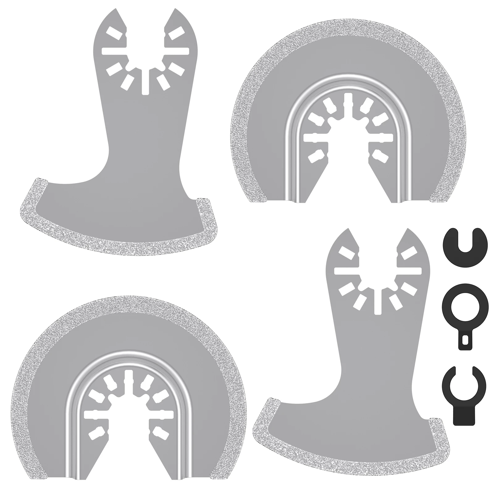 4Pcs Oscillating Saw Blades Diamond Segment Tool Swing Multitool Blade with Gasket Adapters for Grout Cement Grit Mortar Removal
4Pcs Oscillating Saw Blades Diamond Segment Tool Swing Multitool Blade with Gasket Adapters for Grout Cement Grit Mortar Removal