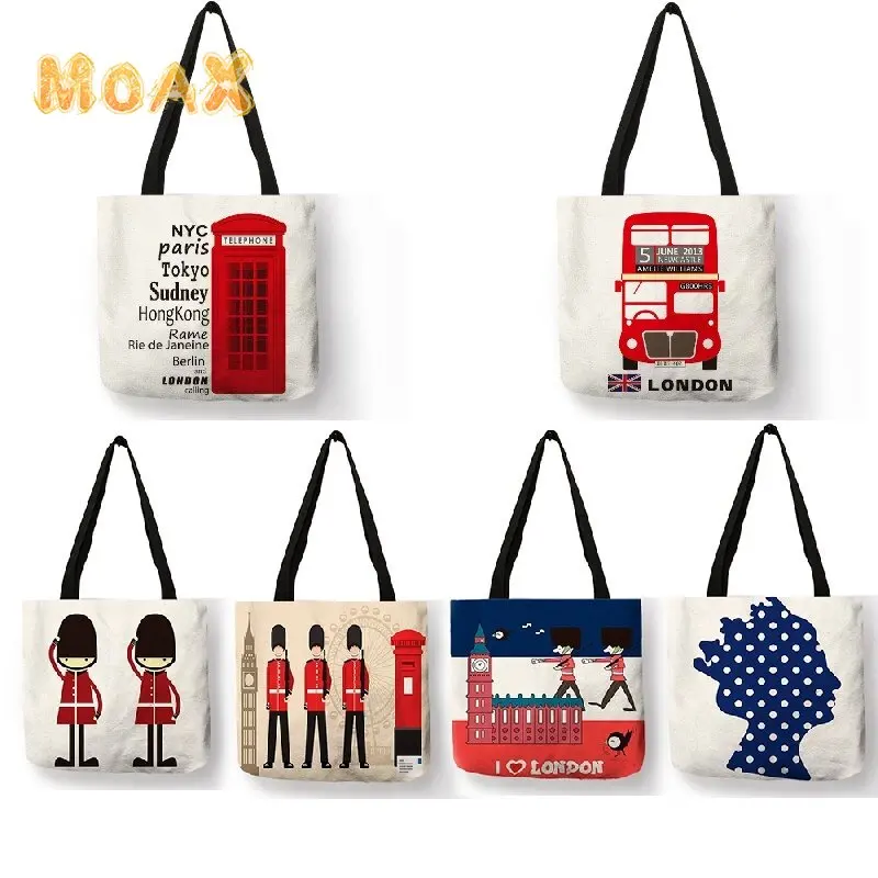 Telephone Bus Print Shoulder Bag Fashion London Design Eco Handbags Luxury Women Girls Students Folding Beach Canvas Tote Bags
Telephone Bus Print Shoulder Bag Fashion London Design Eco Handbags Luxury Women Girls Students Folding Beach Canvas Tote Bags