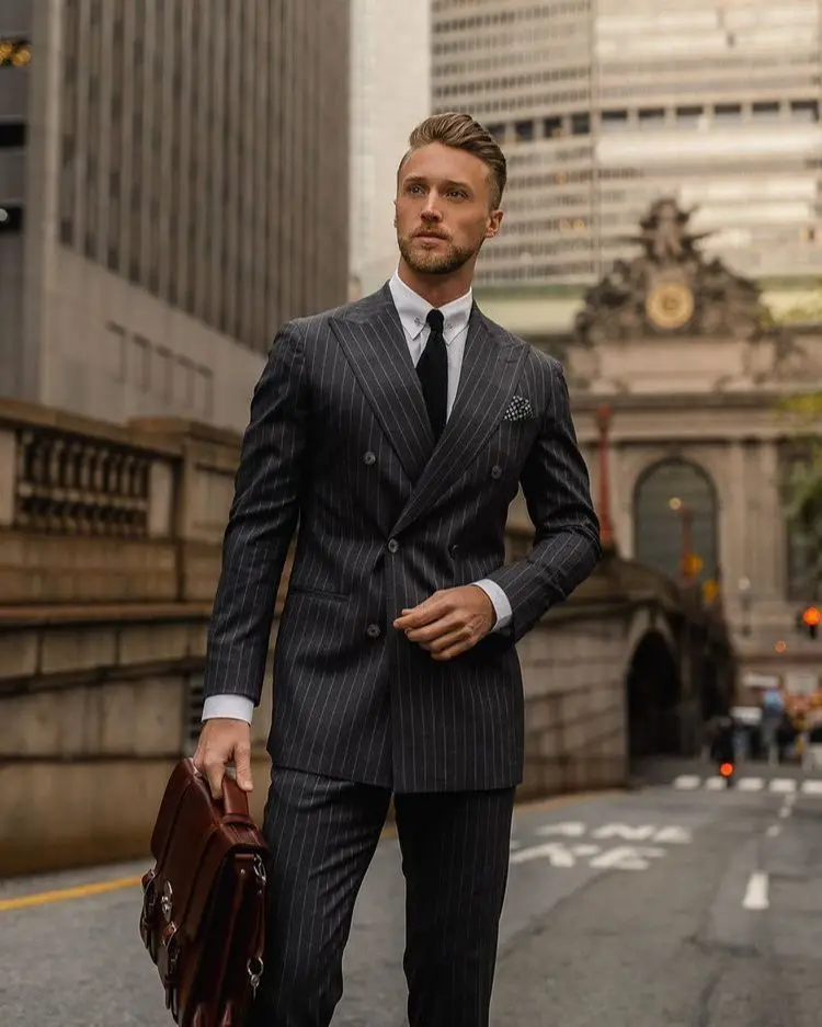2022 Classic Stripe Black Suit For Men Double-Breasted Smart Businesss 2 Pieces Wedding Groomsman Blazer Set With Suit Pants
2022 Classic Stripe Black Suit For Men Double-Breasted Smart Businesss 2 Pieces Wedding Groomsman Blazer Set With Suit Pants