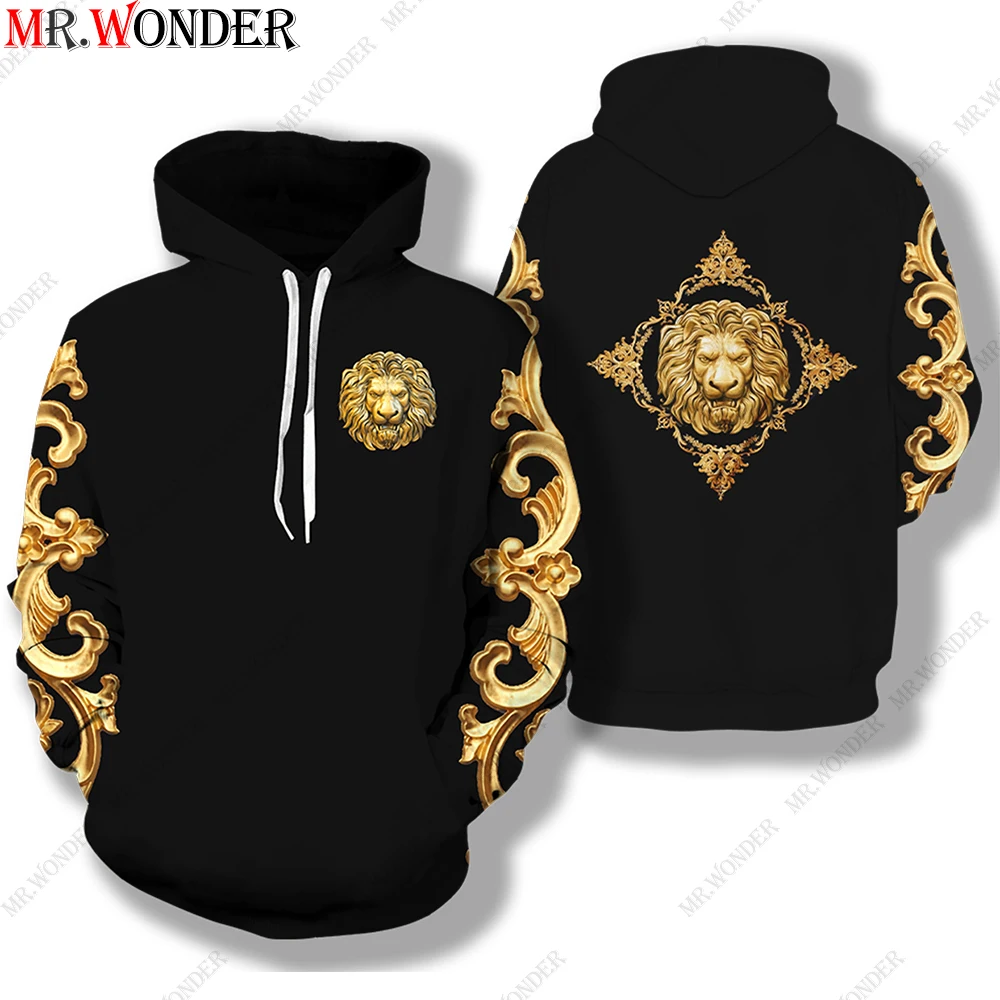 2022 Autumn Golden Pattern Lion Head Printed Men Hoodies Graphic hooded-neck Pullover Long Sleeves Sweatshirts Mens Tops
2022 Autumn Golden Pattern Lion Head Printed Men Hoodies Graphic hooded-neck Pullover Long Sleeves Sweatshirts Mens Tops