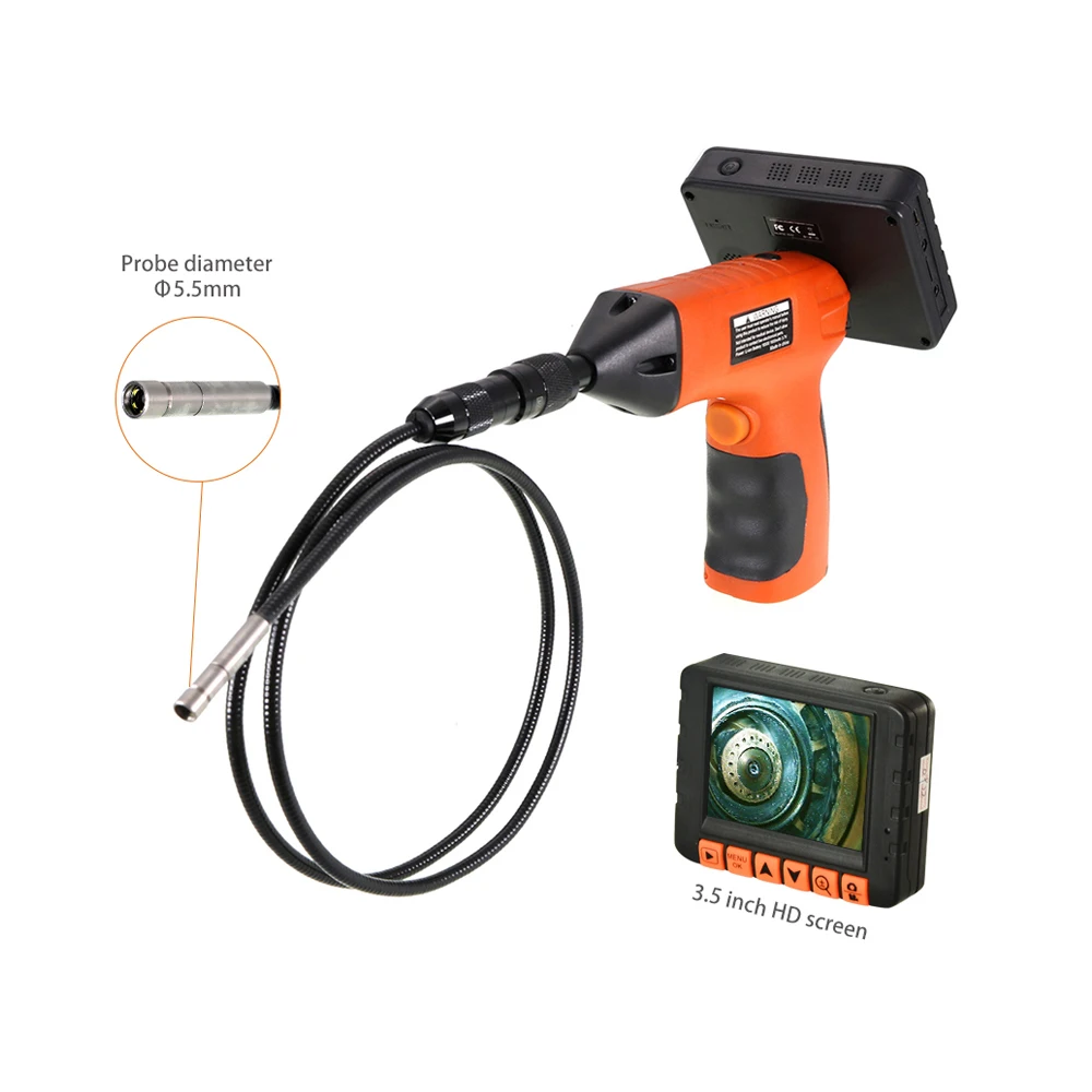 Handheld Borescope Inspection Camera 3.5 inch HD screen Wide View Angle Car Engine Machinery Inspection
Handheld Borescope Inspection Camera 3.5 inch HD screen Wide View Angle Car Engine Machinery Inspection
