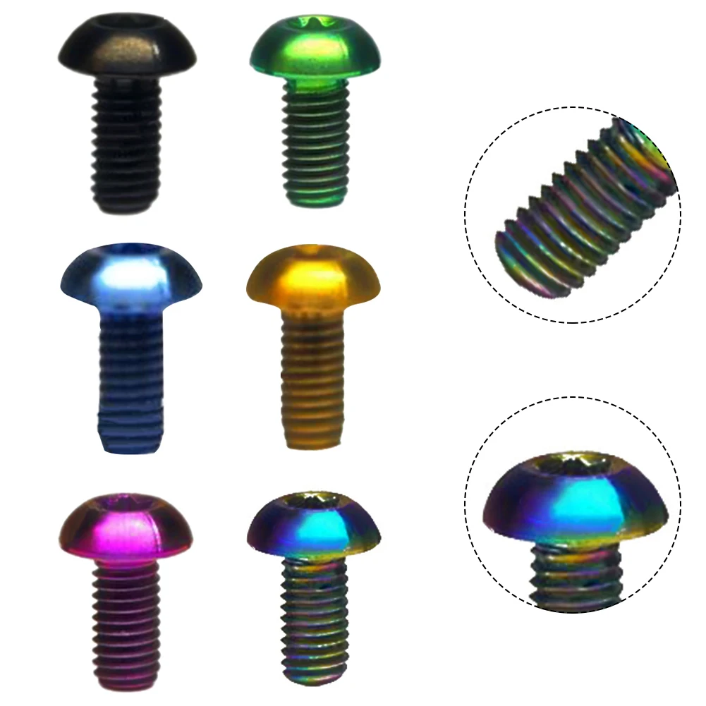 6pcs Bicycle Bolts Screws M5×10mm M5×12mm Bike Disc Brake Bolt T25 Torx Head Screw Replace Titanium Screws Bike Accessories
6pcs Bicycle Bolts Screws M5×10mm M5×12mm Bike Disc Brake Bolt T25 Torx Head Screw Replace Titanium Screws Bike Accessories