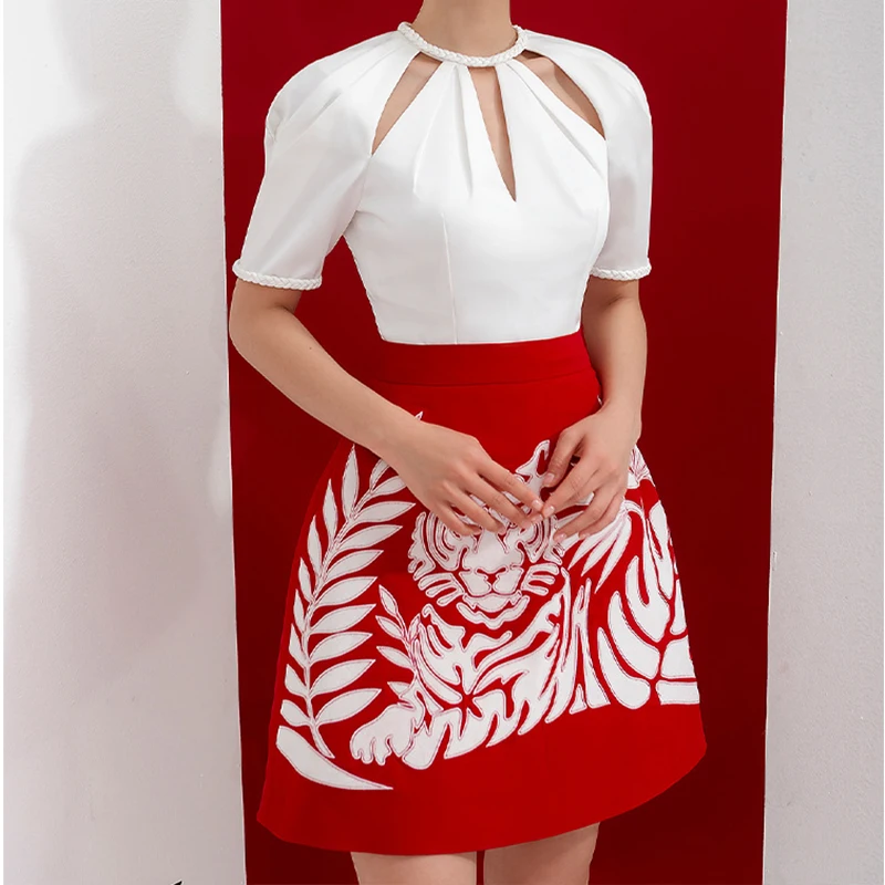 E GIRLS Red Patchwork Dress Women Short Sleeve 2002 New Summer High Waist Bodycon Dress Tiger Printed Elegant Street Vestidos
E GIRLS Red Patchwork Dress Women Short Sleeve 2002 New Summer High Waist Bodycon Dress Tiger Printed Elegant Street Vestidos