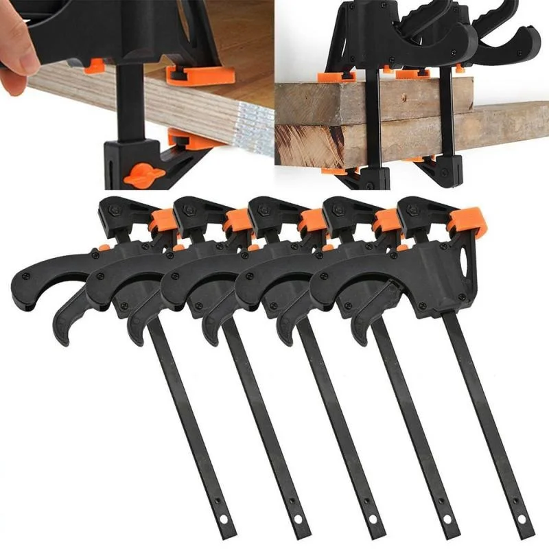 Woodworking F Clamp 4 Inch Hard Quick Ratchet Release Clip DIY Carpentry Hand Tool Gadget Woodworking Clamps
Woodworking F Clamp 4 Inch Hard Quick Ratchet Release Clip DIY Carpentry Hand Tool Gadget Woodworking Clamps