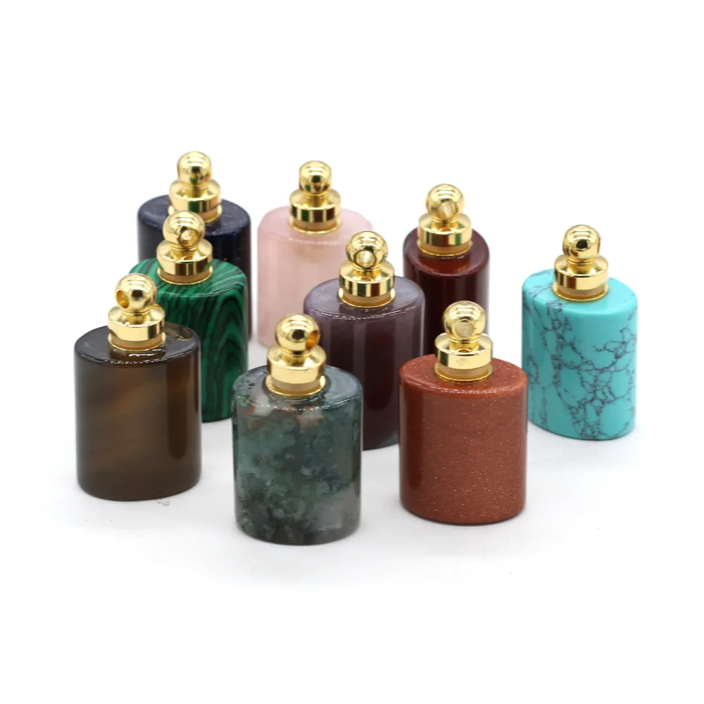 18x22mm Perfume Bottle Agate Malachite Rose Quartz Sand Stone Natural Pendant Diffuser Reiki Healing Ore DIY Jewelry Making Gift
18x22mm Perfume Bottle Agate Malachite Rose Quartz Sand Stone Natural Pendant Diffuser Reiki Healing Ore DIY Jewelry Making Gift