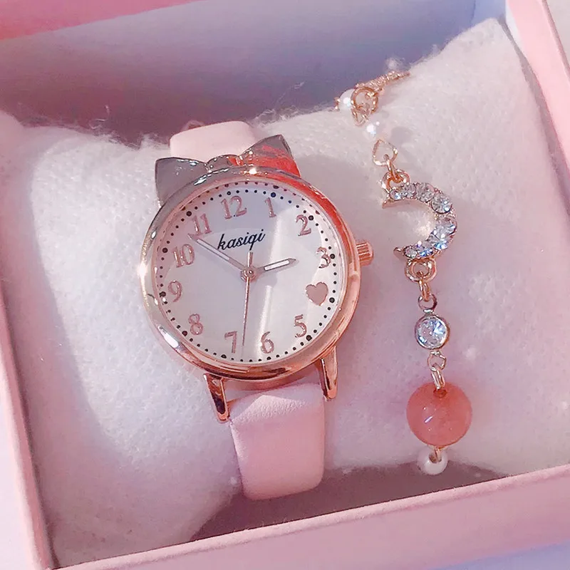 Fashion Kids Love Digital Dial Children Set Watch Leather Strap Quartz Watches Kid Girls Clock Children's Watch + Bracelet
Fashion Kids Love Digital Dial Children Set Watch Leather Strap Quartz Watches Kid Girls Clock Children's Watch + Bracelet