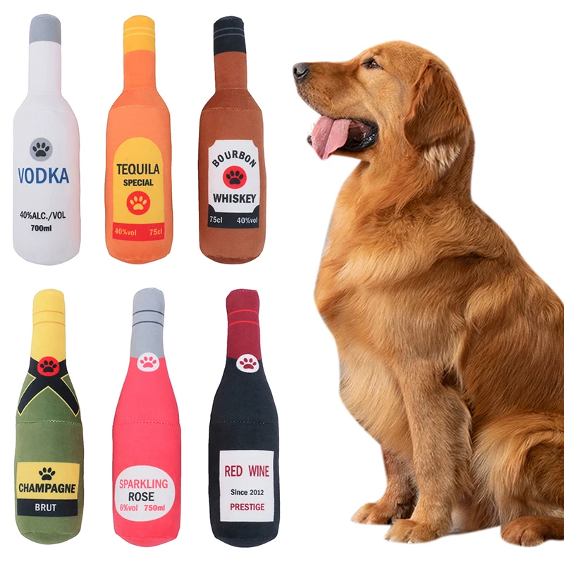 Dog Plush Toys Plush Filled Champagne Wine Bottle Shape Toy Pet Squeaky Bite-Resistant Clean Teeth Chew Toy Pet Supplies
Dog Plush Toys Plush Filled Champagne Wine Bottle Shape Toy Pet Squeaky Bite-Resistant Clean Teeth Chew Toy Pet Supplies