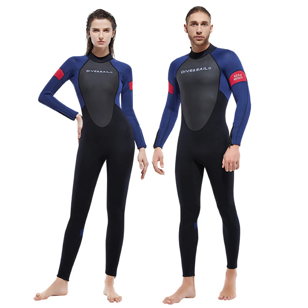 

Неопреновый костюм для дайвинга 3 мм для мужчин и женщин, толстый теплый цельный гидрокостюм с длинными рукавами для мужчин, костюм для серфинга и подводного плавания с аквалангом, купальный костюм