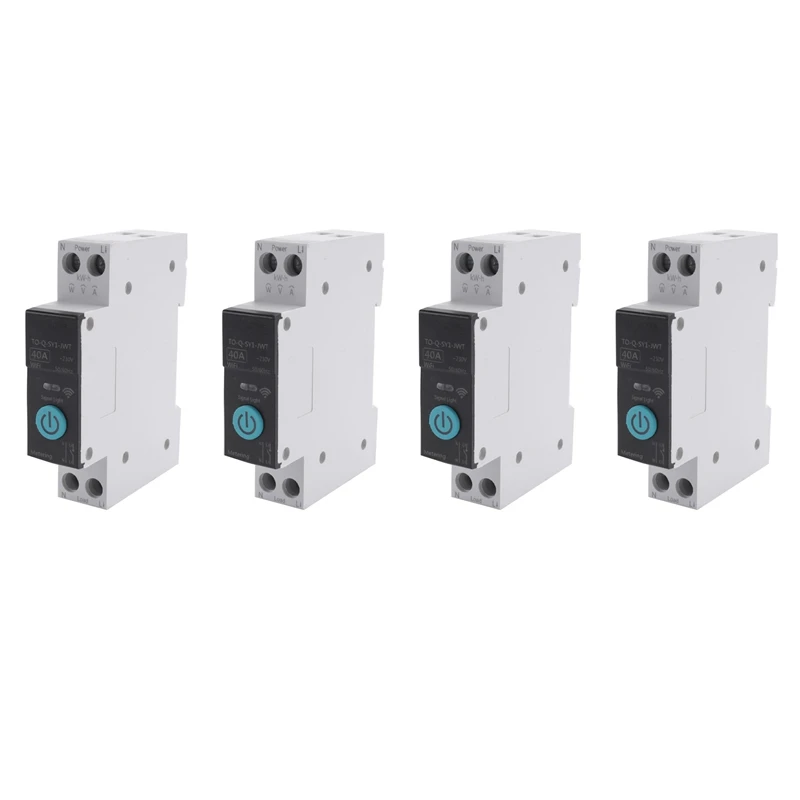 4X 40A Tuya Single Phase Din Rail WIFI Smart Energy Meter Timer Power Consumption Monitor Kwh Wattmeter, With Metering
4X 40A Tuya Single Phase Din Rail WIFI Smart Energy Meter Timer Power Consumption Monitor Kwh Wattmeter, With Metering