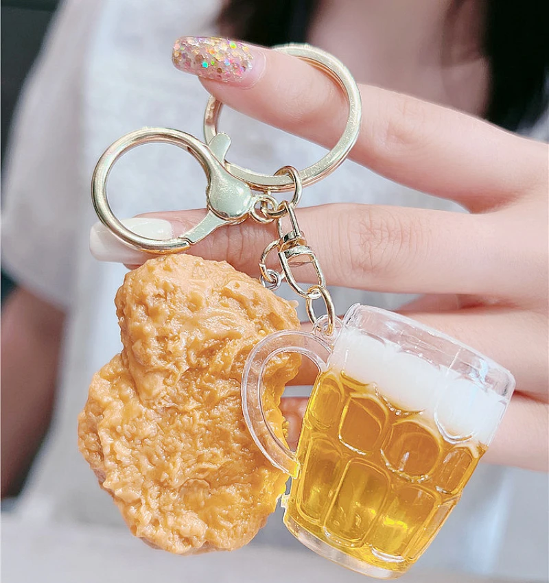 Summer Beer Barbecue Fried Chicken Key Chain Pendant Personalized Creative Schoolbag Pendant Funny Food Funny Gift
Summer Beer Barbecue Fried Chicken Key Chain Pendant Personalized Creative Schoolbag Pendant Funny Food Funny Gift