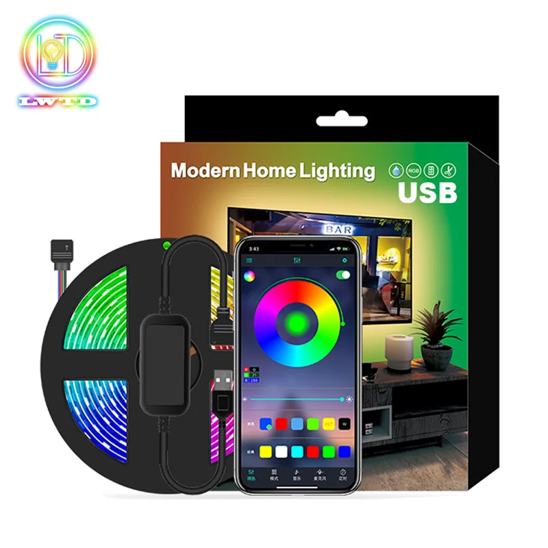 

Dream LED Strip Lights 5V USB APP Bluetooth Connection 5050 RGB TV Atmosphere Light With Smart LED Lamp Bedroom Decor