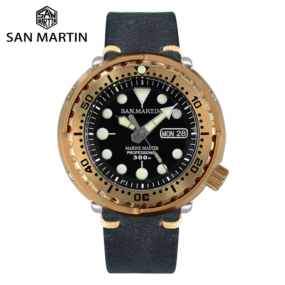 Мужские механические часы San Martin 47 мм из бронзовой стали, тунец, модель NH35 NH36, автоматические часы с окном даты, сапфировым стеклом 30 бар, SN0003
Мужские механические часы San Martin 47 мм из бронзовой стали, тунец, модель NH35 NH36, автоматические часы с окном даты, сапфировым стеклом 30 бар, SN0003