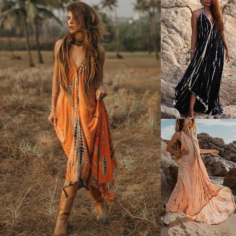 Women's 2022 summer sexy sleeveless hanging neck tie backless print dress
Women's 2022 summer sexy sleeveless hanging neck tie backless print dress
