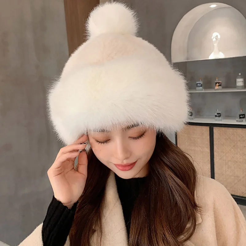 Fashion Warm Plush Faux Fur Hat Women Winter Hat Caps Snow Ski Cap Female Pompom Cap Windproof Outdoor Grey White Ski Hat
Fashion Warm Plush Faux Fur Hat Women Winter Hat Caps Snow Ski Cap Female Pompom Cap Windproof Outdoor Grey White Ski Hat