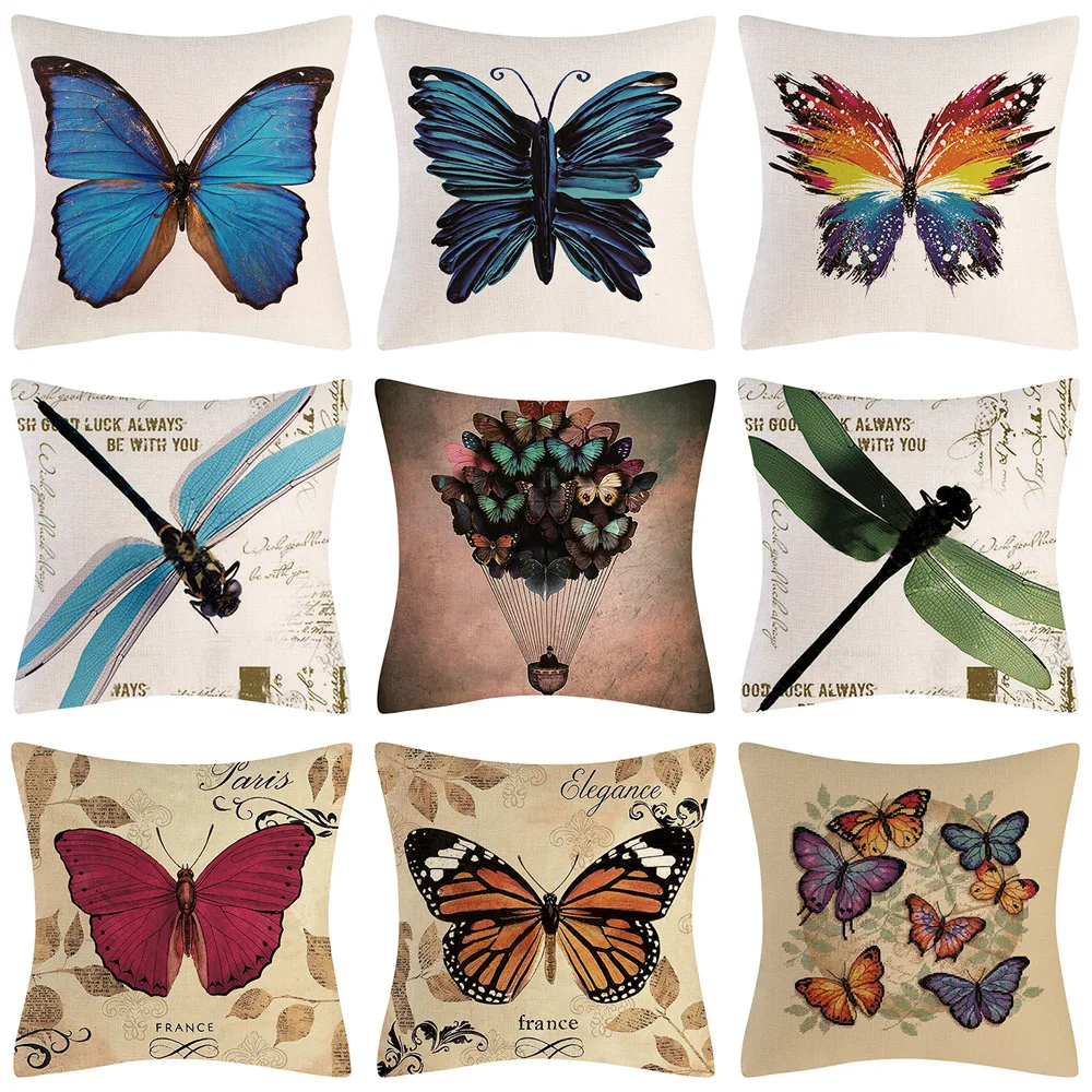 Vintage Butterfly Dragonfly Pattern Linen Throw Pillow Cushion Cover Car Home Sofa Bed Decorative Pillowcase Funda Cojin Pillows
Vintage Butterfly Dragonfly Pattern Linen Throw Pillow Cushion Cover Car Home Sofa Bed Decorative Pillowcase Funda Cojin Pillows