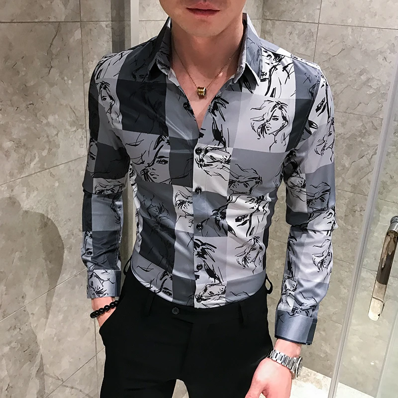 2022 Spring Men Vintage Printed Social Shirts Luxury Men's Slim Fit Long Sleeve Dress Shirt Fashion Casual Chemise Homme
2022 Spring Men Vintage Printed Social Shirts Luxury Men's Slim Fit Long Sleeve Dress Shirt Fashion Casual Chemise Homme