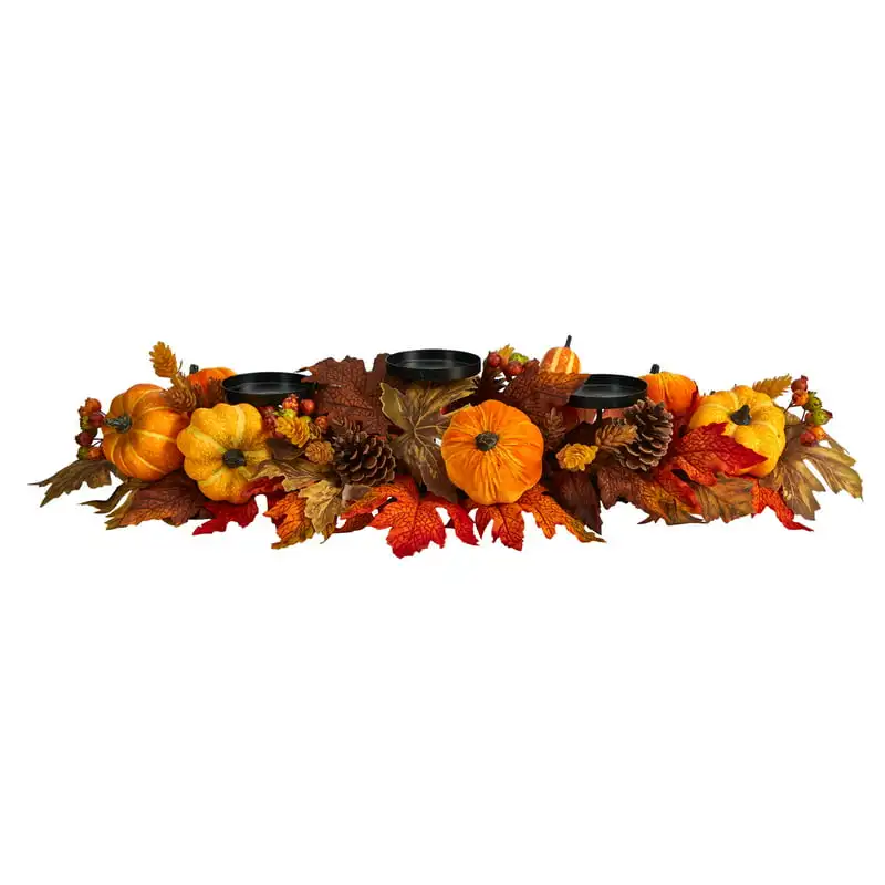 36" Autumn Maple Leaves, Pumpkin and Berries Fall Harvest Candelabrum Artificial Flower
36" Autumn Maple Leaves, Pumpkin and Berries Fall Harvest Candelabrum Artificial Flower