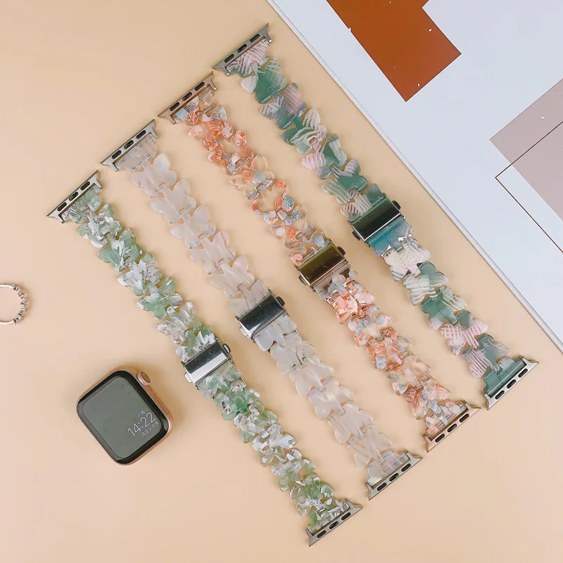 Kawaii Pink Butterfly Resin Band For Apple Watch Band 41MM 45MM 40mm 38mm New Design Girl Strap For iwatch Series 8 7 6 Se 5 4 3
Kawaii Pink Butterfly Resin Band For Apple Watch Band 41MM 45MM 40mm 38mm New Design Girl Strap For iwatch Series 8 7 6 Se 5 4 3