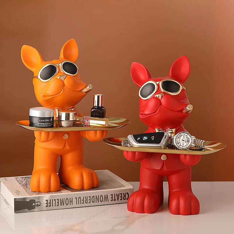 French Bulldog Butler Nordic Resin Dog Statue Jewelry Storage Sculpture Modern Home Decor Tabletop Living Room Crafts Ornament
French Bulldog Butler Nordic Resin Dog Statue Jewelry Storage Sculpture Modern Home Decor Tabletop Living Room Crafts Ornament