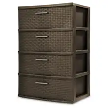 US Free Shipping Sterilite 4 Drawer Wide Weave Tower Espresso storage drawers kitchen drawer organizer under desk drawer