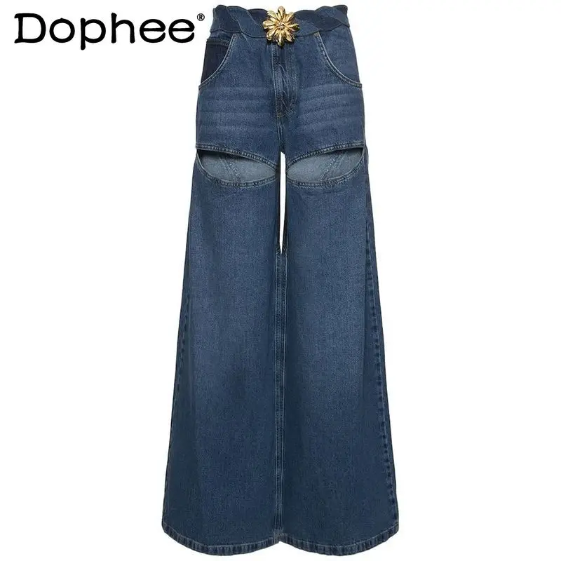 Модные широкие джинсы с вырезами, Новинка осени 2023, двухцветные металлические брюки в стиле пэчворк с перекрученными узелками, сердечками и цветами, джинсовые брюки
Модные широкие джинсы с вырезами, Новинка осени 2023, двухцветные металлические брюки в стиле пэчворк с перекрученными узелками, сердечками и цветами, джинсовые брюки