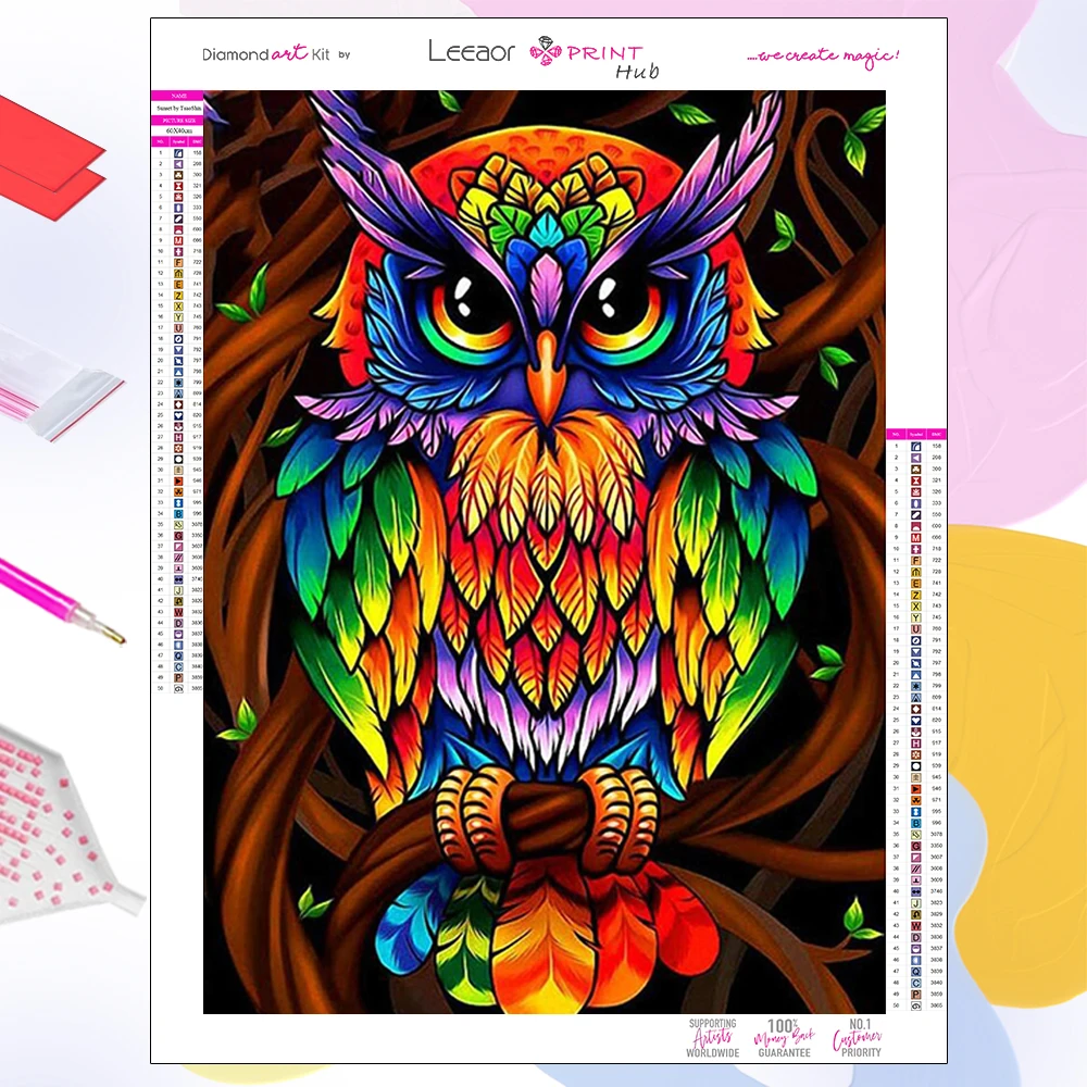 

Алмазная живопись 5d «сделай сам», мозаика с изображением леса, животного, совы, наборы для вышивки крестиком, картина из страз мультяшного цвета, украшения для дома