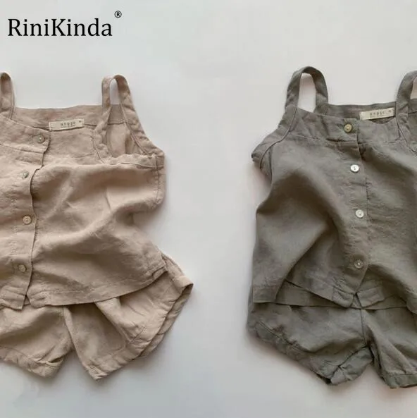 RiniKinda Toddler Boy Summer Casual Solid Cool Set Baby Girl Simple Sling T-shirt Kid All-match Thin Tops+ Loose Shorts Suit
RiniKinda Toddler Boy Summer Casual Solid Cool Set Baby Girl Simple Sling T-shirt Kid All-match Thin Tops+ Loose Shorts Suit