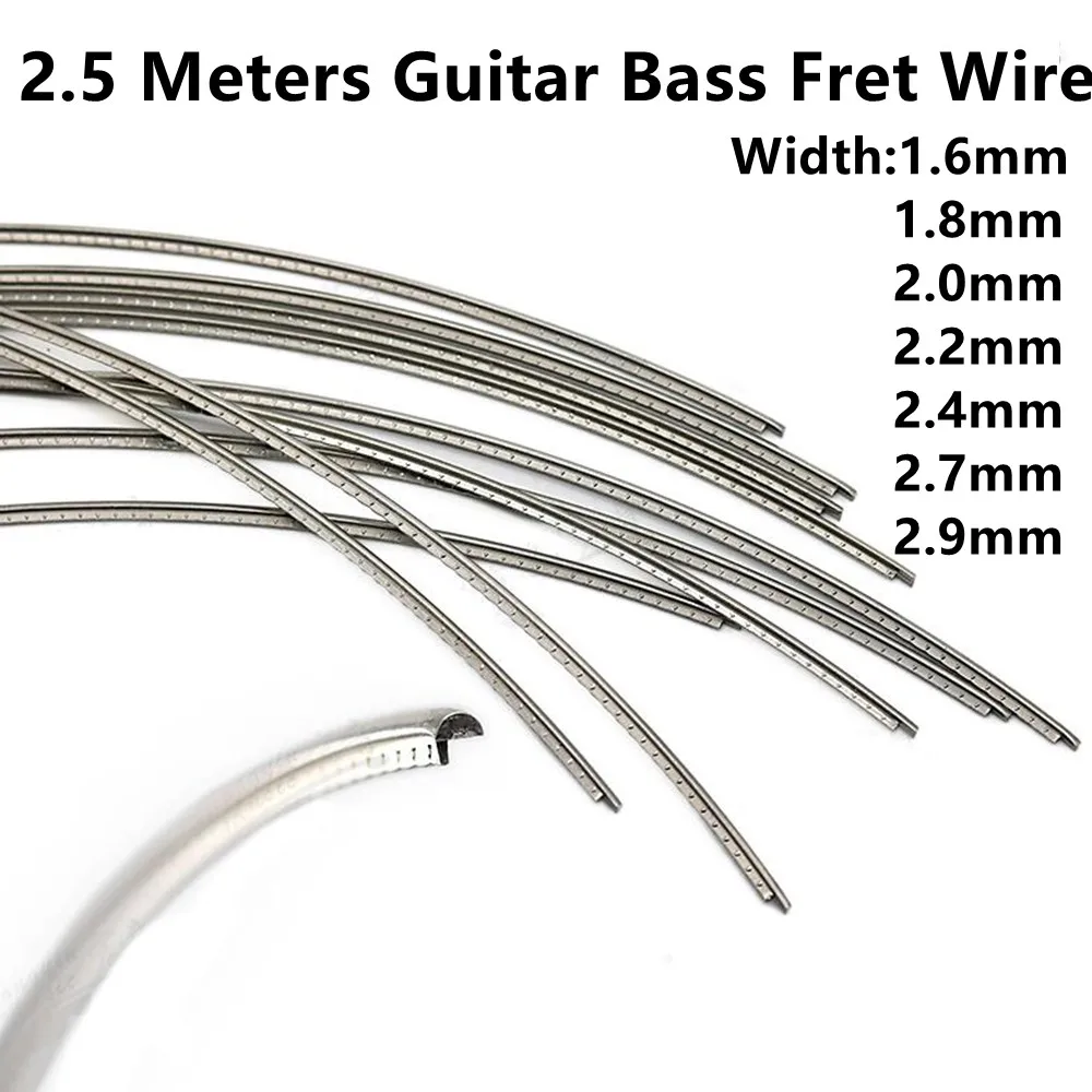 2.5 Meters Guitar Fret Wire 8FT Bass Guitar Fingerboard Fret Wire Copper Nickel Silver Gauge 1.6MM-2.9MM Radian Fret Wire
2.5 Meters Guitar Fret Wire 8FT Bass Guitar Fingerboard Fret Wire Copper Nickel Silver Gauge 1.6MM-2.9MM Radian Fret Wire