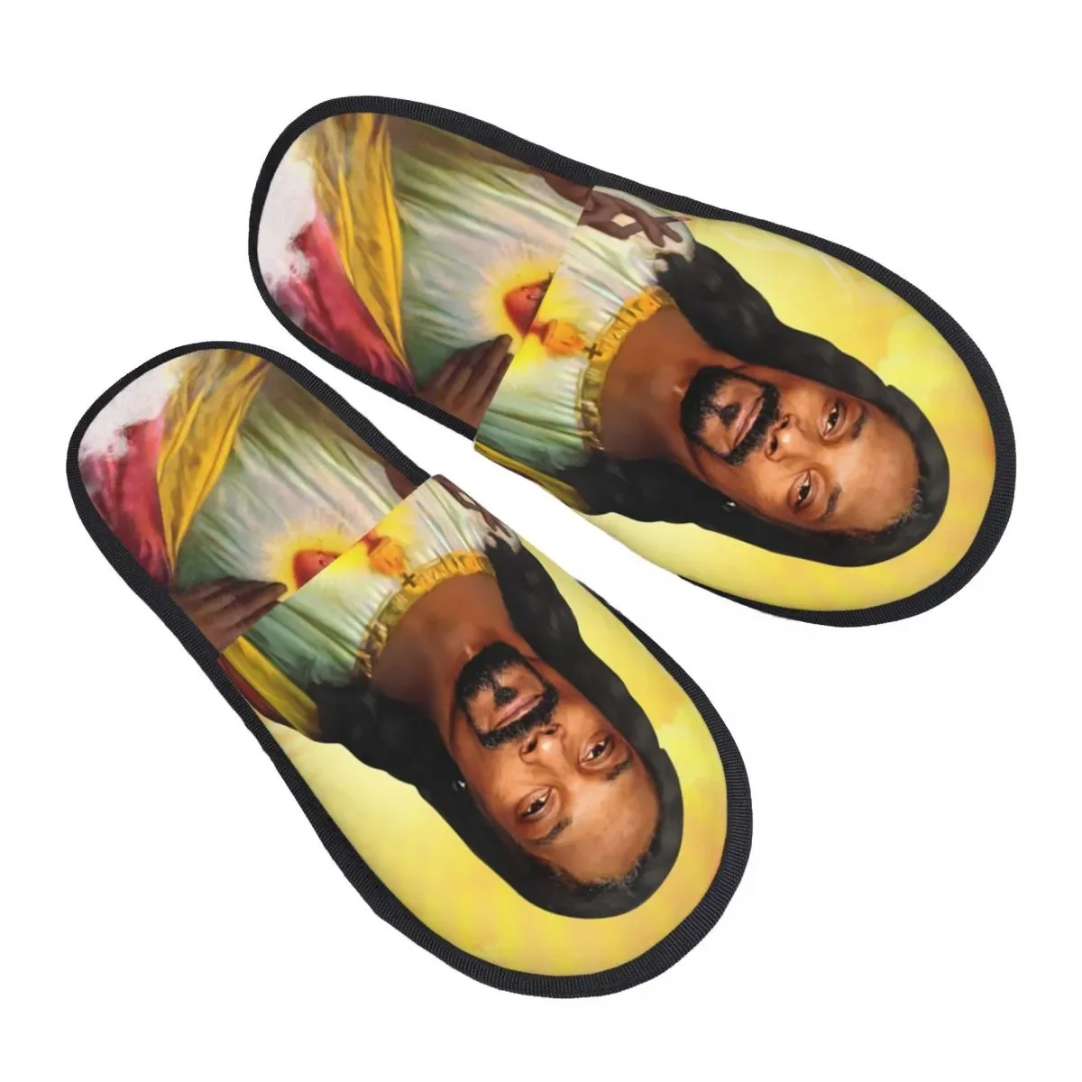 

Saint - Jesus Snoop Dog House Slippers Women Cozy Memory Foam Slip On Spa Slipper Shoes