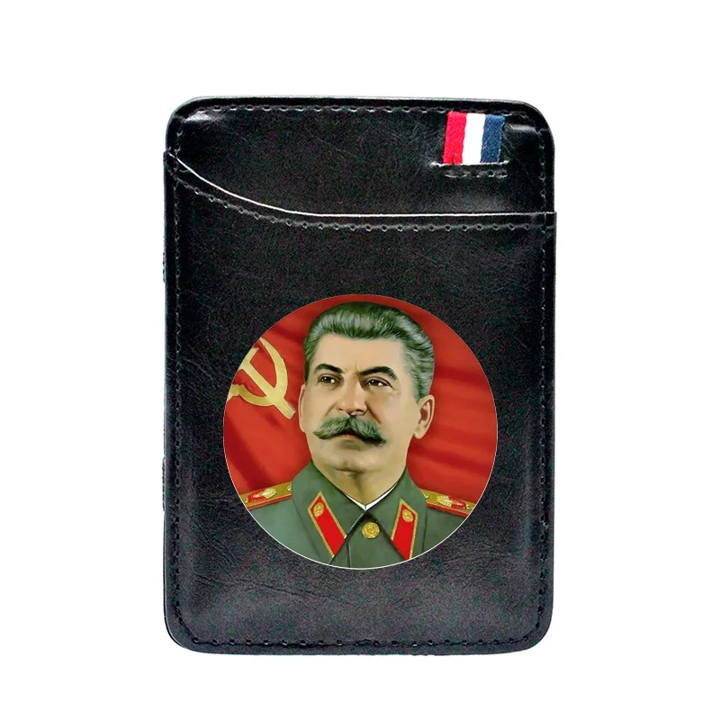 Black Fashion CCCP Hero Stalin Printing Pu Leather Mini Small Magic Wallets Purse Pouch Plastic Credit Bank Card Case Holder
Black Fashion CCCP Hero Stalin Printing Pu Leather Mini Small Magic Wallets Purse Pouch Plastic Credit Bank Card Case Holder