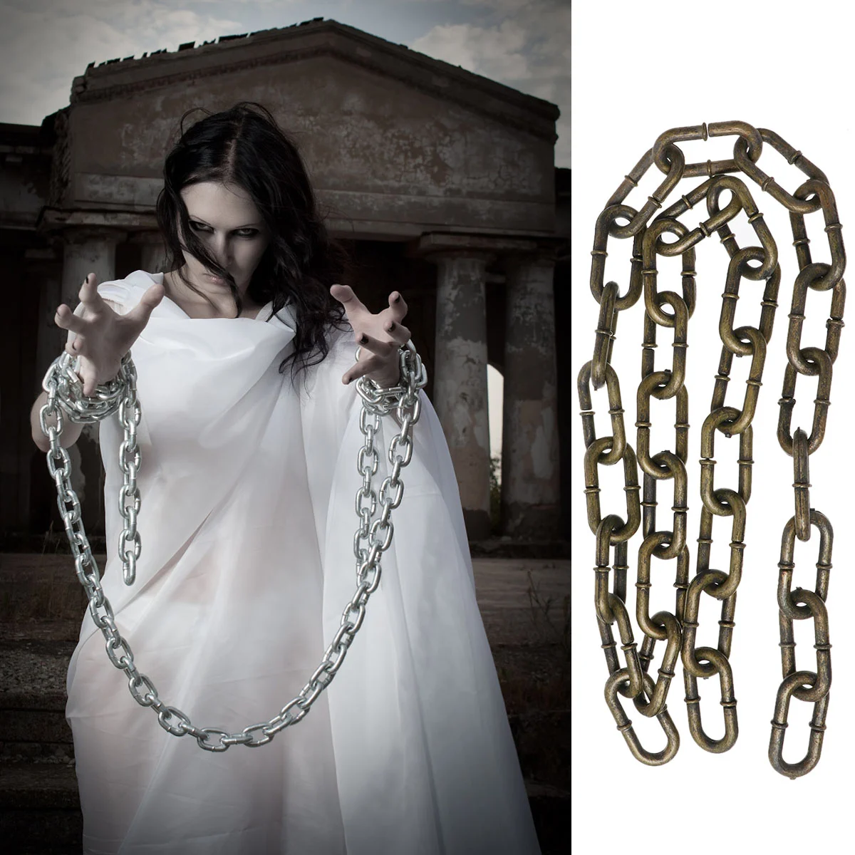 Iron Chain Party Costume Prop Instrument Halloween Fetter Plastic Fetters Decoration
Iron Chain Party Costume Prop Instrument Halloween Fetter Plastic Fetters Decoration