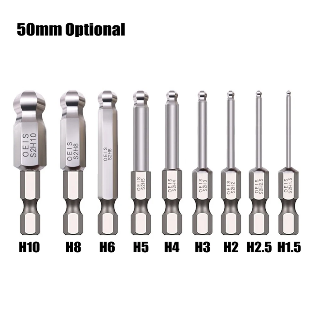 1pc Ball End Hex Screwdriver Bit 50mm Magnetic For Automotive Household H1.5 H2.5 H3.0 H4.0 H5.0 H6.0 Power Tools Accessories
1pc Ball End Hex Screwdriver Bit 50mm Magnetic For Automotive Household H1.5 H2.5 H3.0 H4.0 H5.0 H6.0 Power Tools Accessories