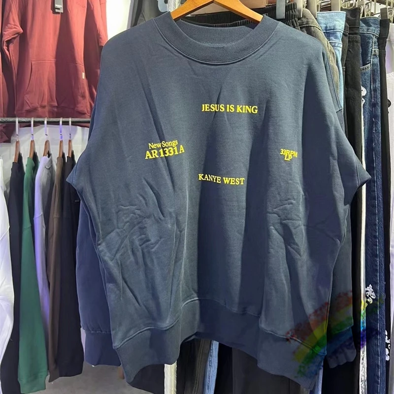 Jesus Is King Sweatshirts Men Women Painting Crew Neck Kanye West Hoodie Loose Ye Tour Sweatshirts
Jesus Is King Sweatshirts Men Women Painting Crew Neck Kanye West Hoodie Loose Ye Tour Sweatshirts