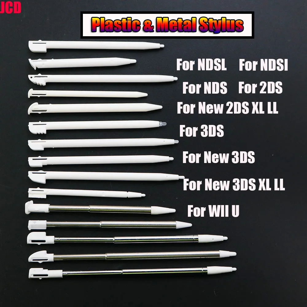 

1pcs White Plastic Stylus Touch Screen Metal Telescopic Stylus Pen for 2DS 3DS New 2DS LL XL New 3DS XL LL For NDSL NDSi NDS