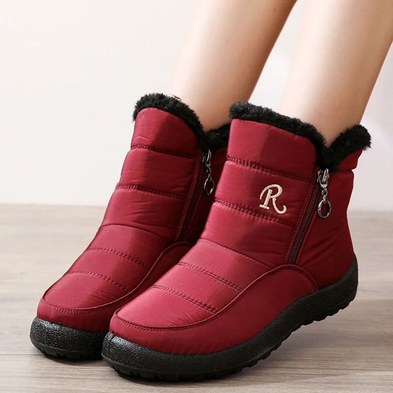 Women Boots Winter Waterproof Snow Warm Cotton Padded Shoes Woman Double Zipper Thicken Plush Ankle Botas Mujer
Women Boots Winter Waterproof Snow Warm Cotton Padded Shoes Woman Double Zipper Thicken Plush Ankle Botas Mujer