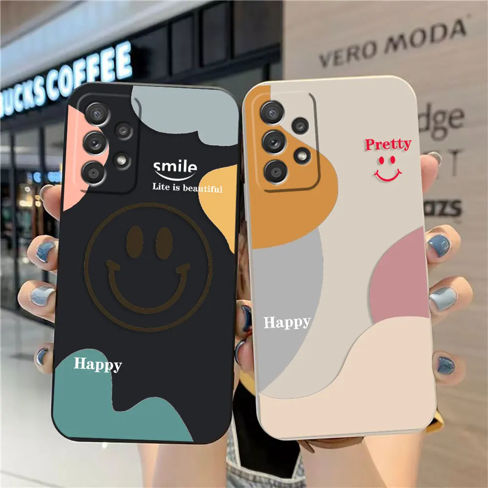 Case For Samsung A91 A73 A71 A51 A42 A33 A22 A515F AO3S 4G 5G Simple Liquid silicone Case Happy Pretty Smiling Face
Case For Samsung A91 A73 A71 A51 A42 A33 A22 A515F AO3S 4G 5G Simple Liquid silicone Case Happy Pretty Smiling Face